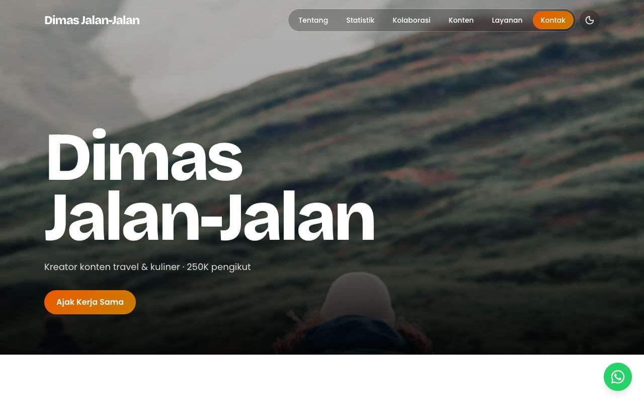Pratinjau template Influencer / Kreator